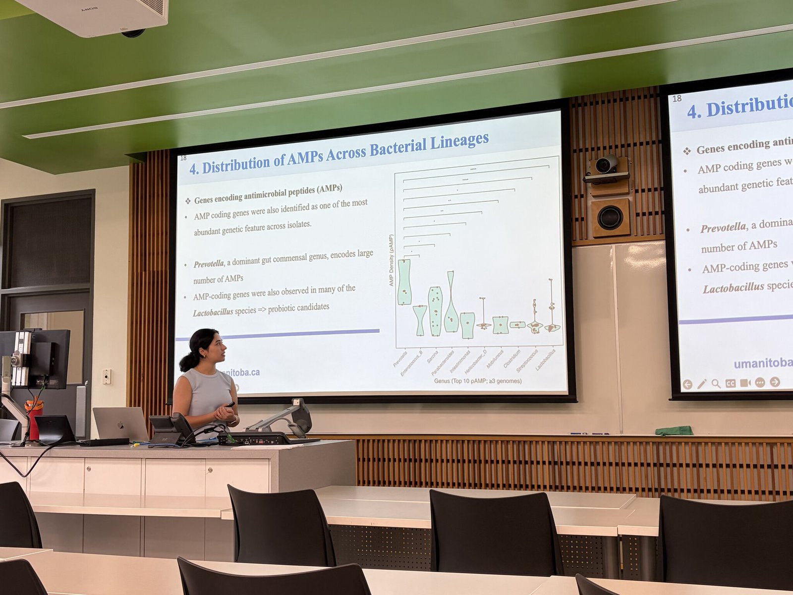 Fatemeh presenting her defense seminar