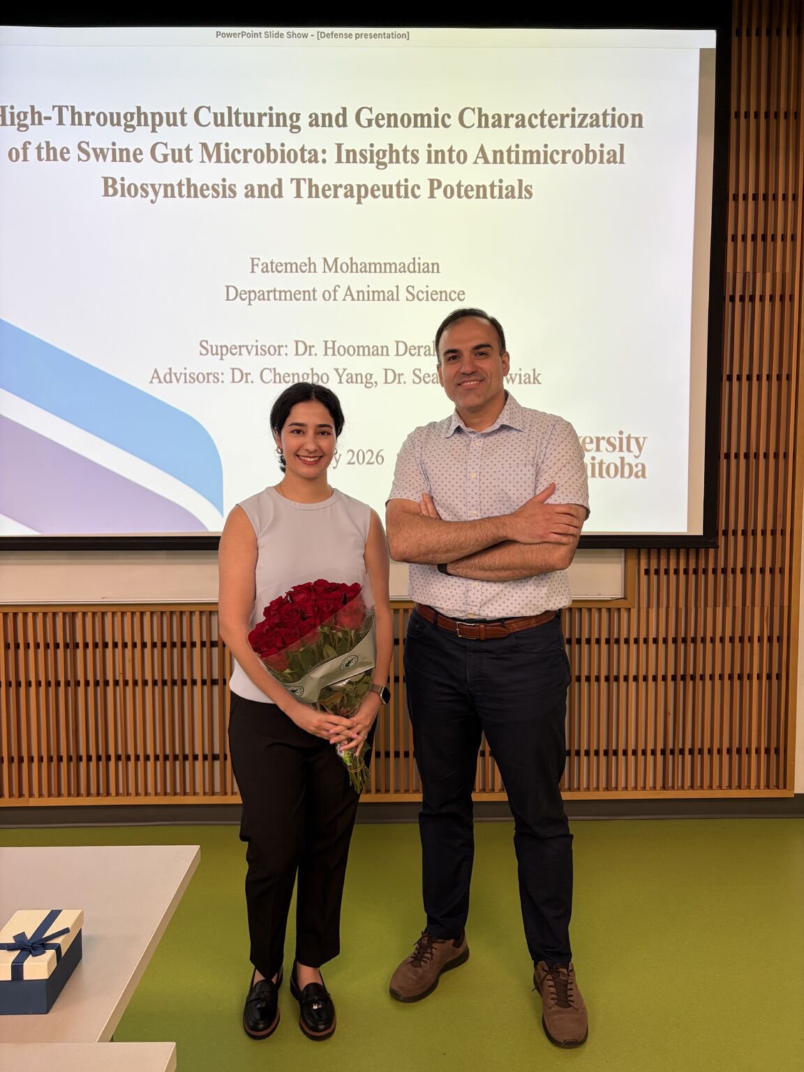 Fatemeh with her supervisor Dr. Hooman Derakhshani